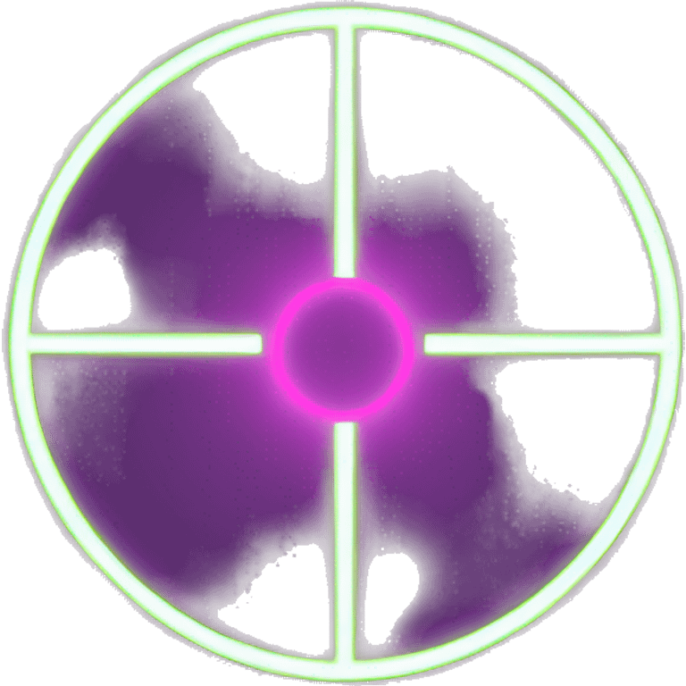 crosshair glowing neon emoji