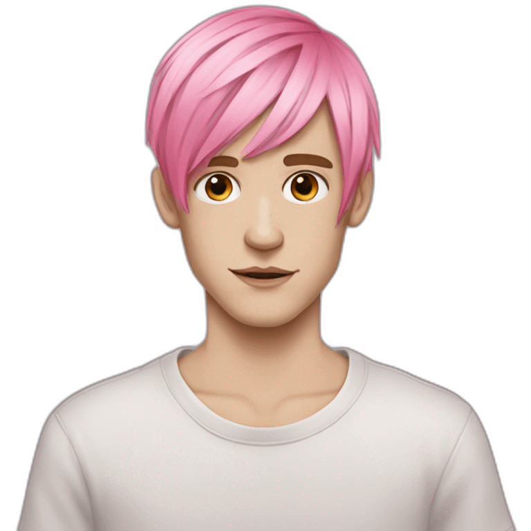 Lil peep have a pink hair have a pink hair emoji