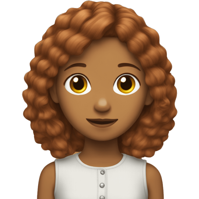 Chestnut hair girl with welsh terrier emoji