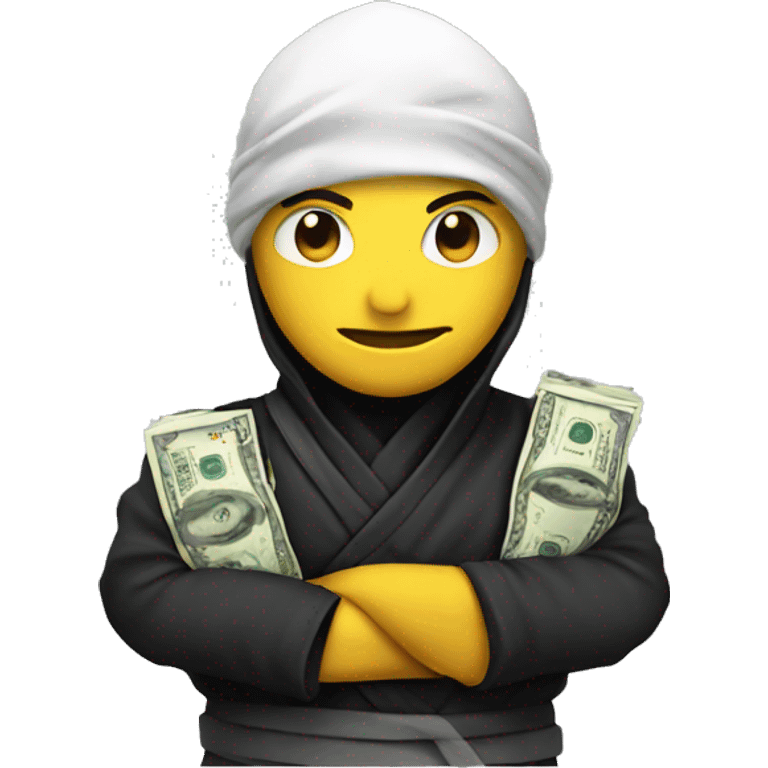 ninja with money emoji