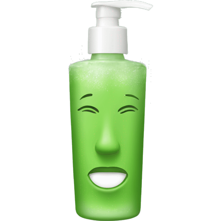 green tea face wash product emoji