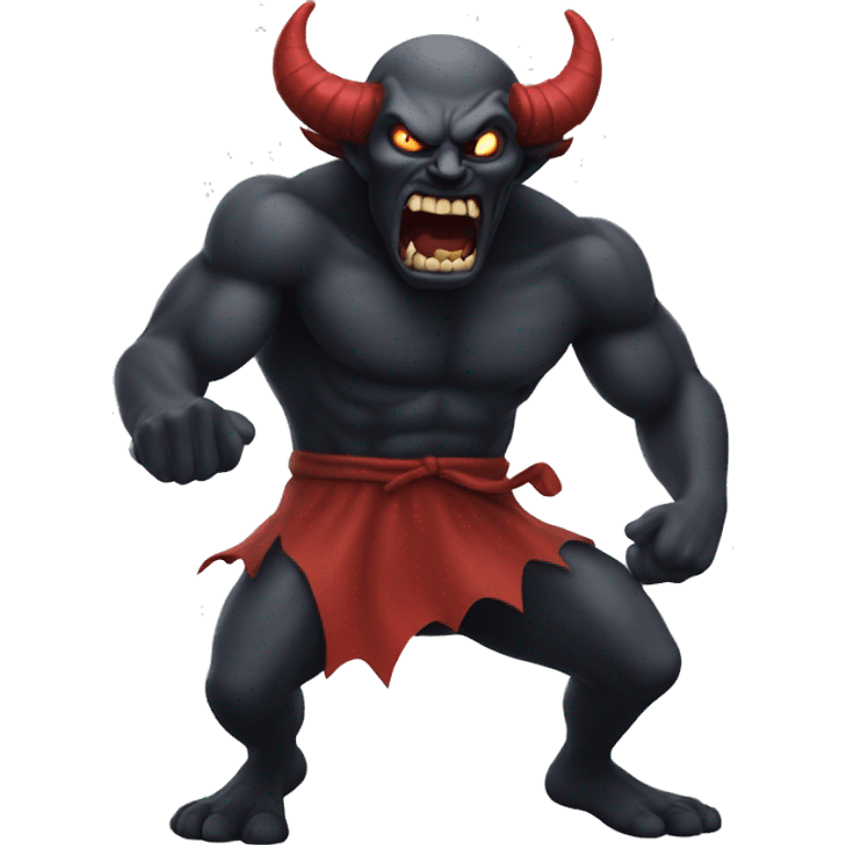 Demon shaking up and down emoji