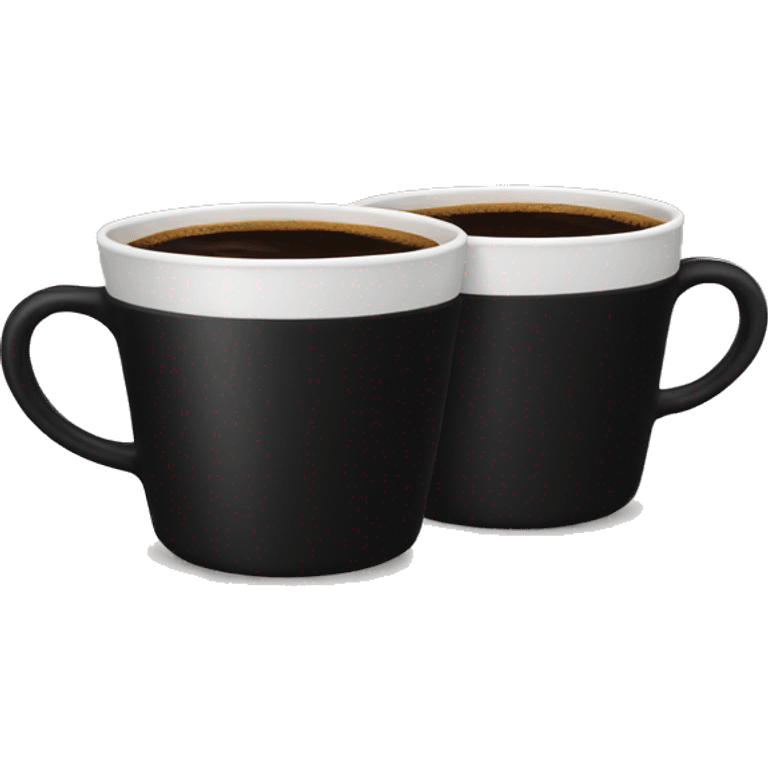 2 black cups of coffee emoji