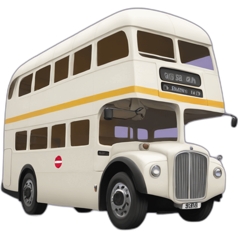 londonian bus with queen elisabeth II emoji