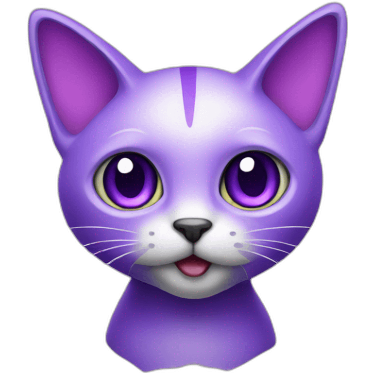 tiny purple robot cat emoji