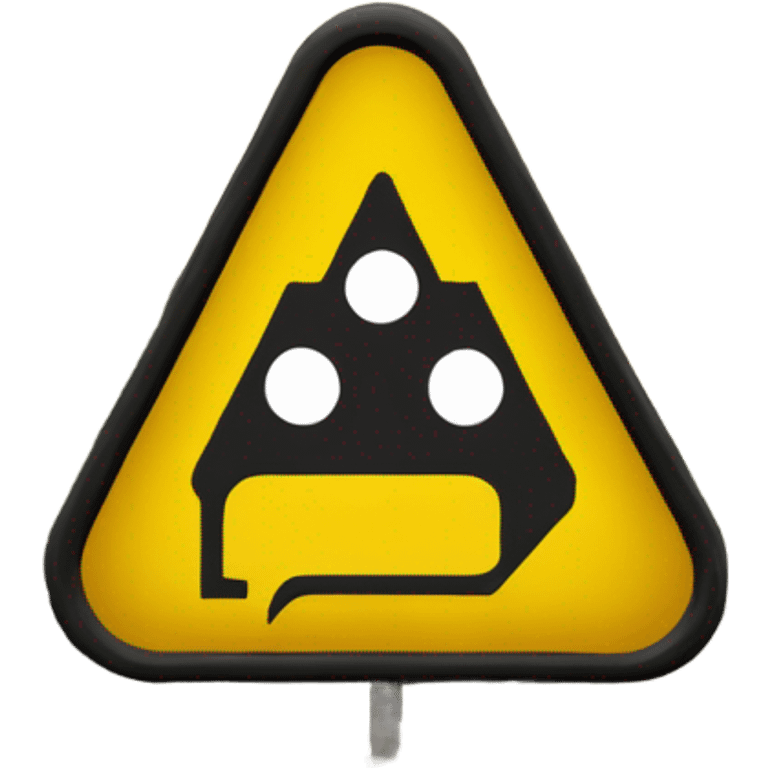 alert road sign tirangular shape, with yellow background and clear black color exclamation  mark ("!") at center emoji