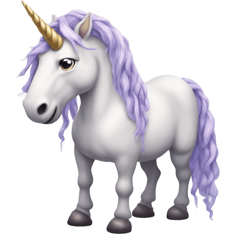 A tired unicorn emoji