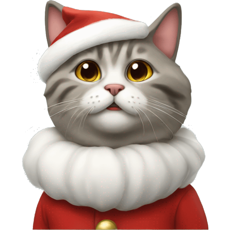 cat dressed as santa claus emoji