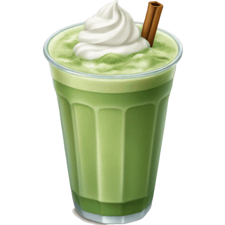 iced matcha latte without whipped cream emoji