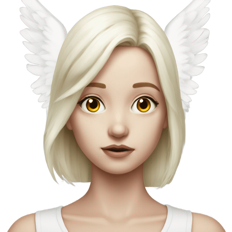 Hyper Realistic pale angel emoji