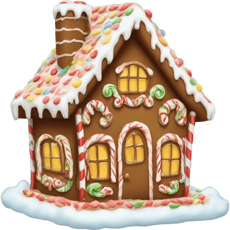 Gingerbread house cute simple emoji