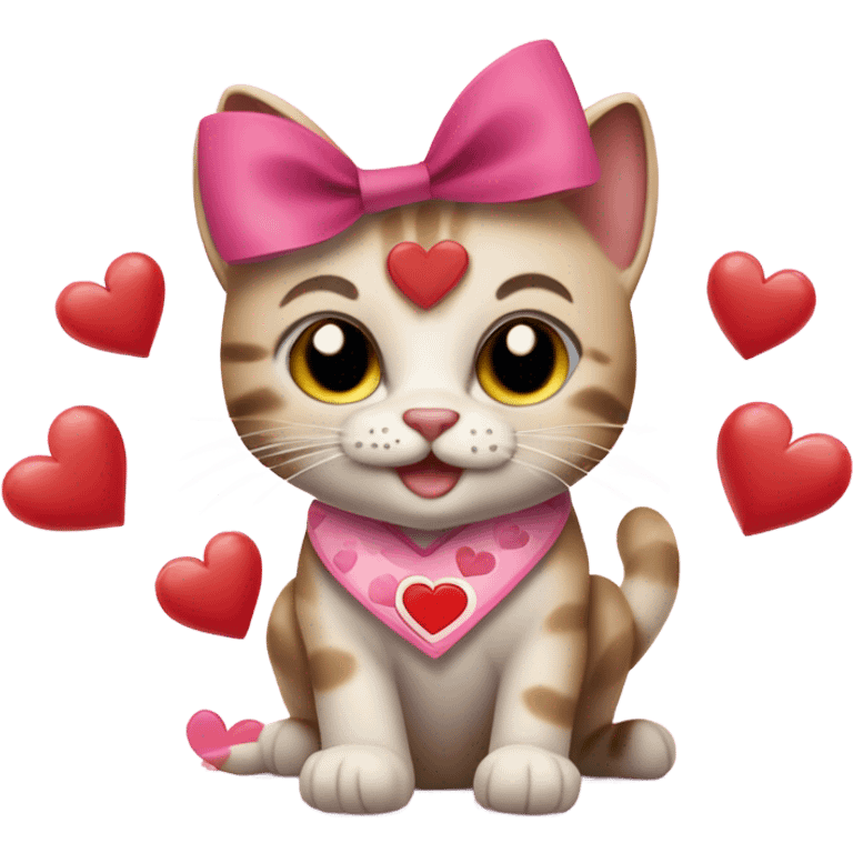 Cat valentines emoji