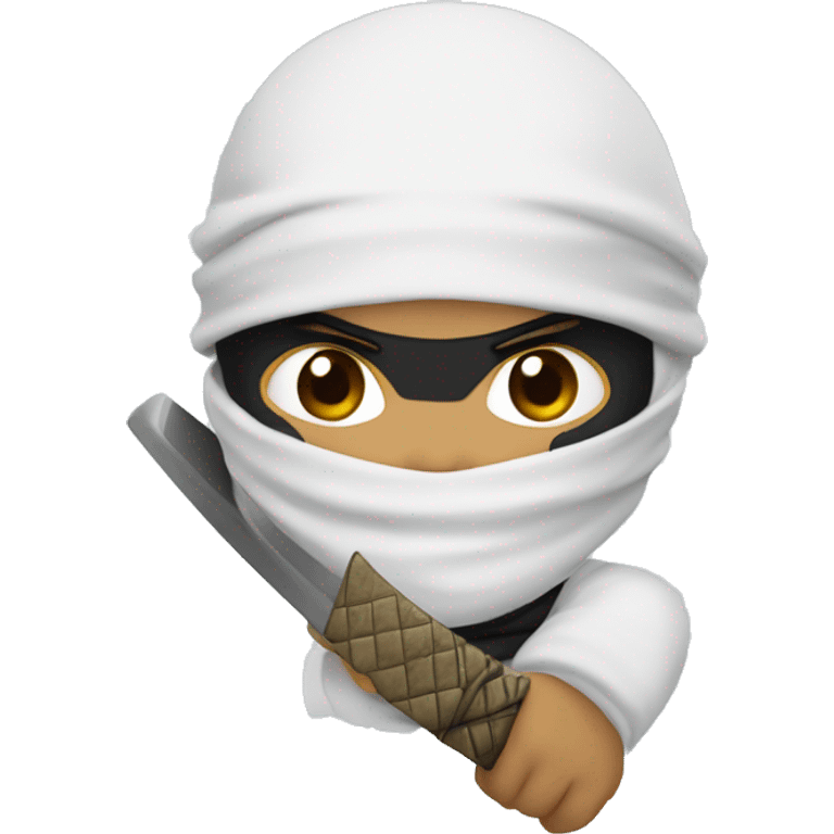 Ninja Blanco peleando emoji