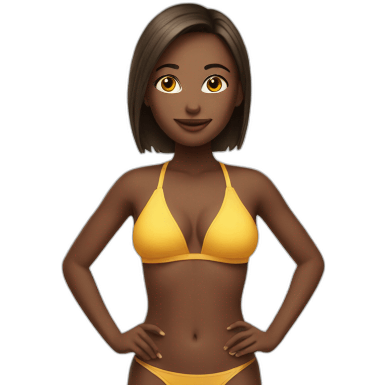 Health girl in bikini emoji