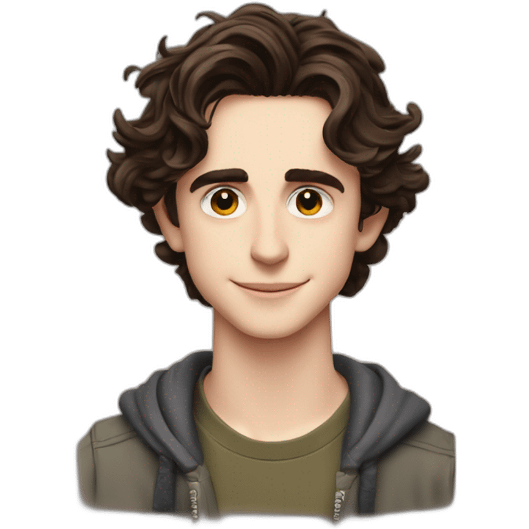 Timothee Chalamet smirking emoji