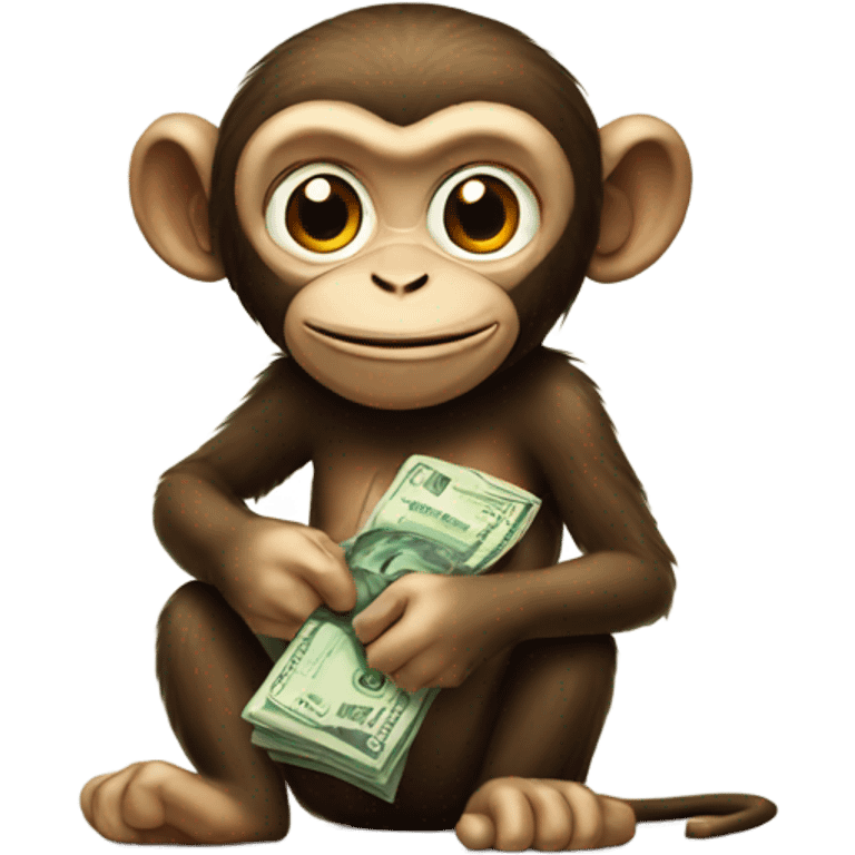 monkey with money emoji