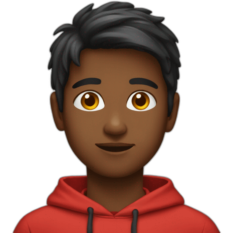 tamil kid with a red hoodie emoji