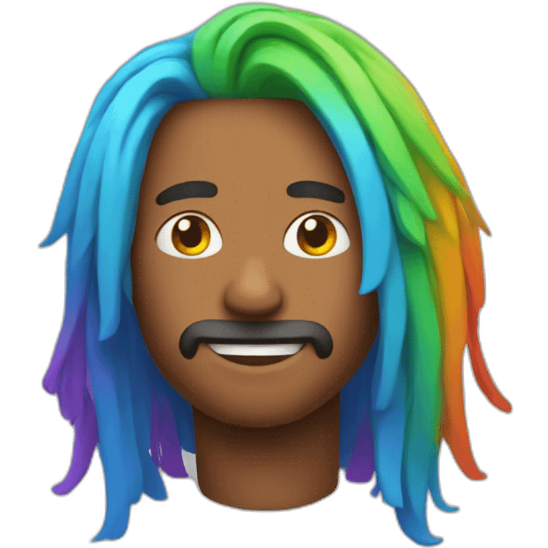 man with colorful hair  emoji