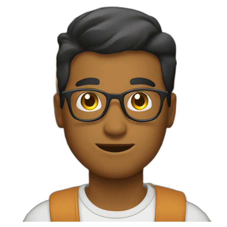 reader in a library emoji