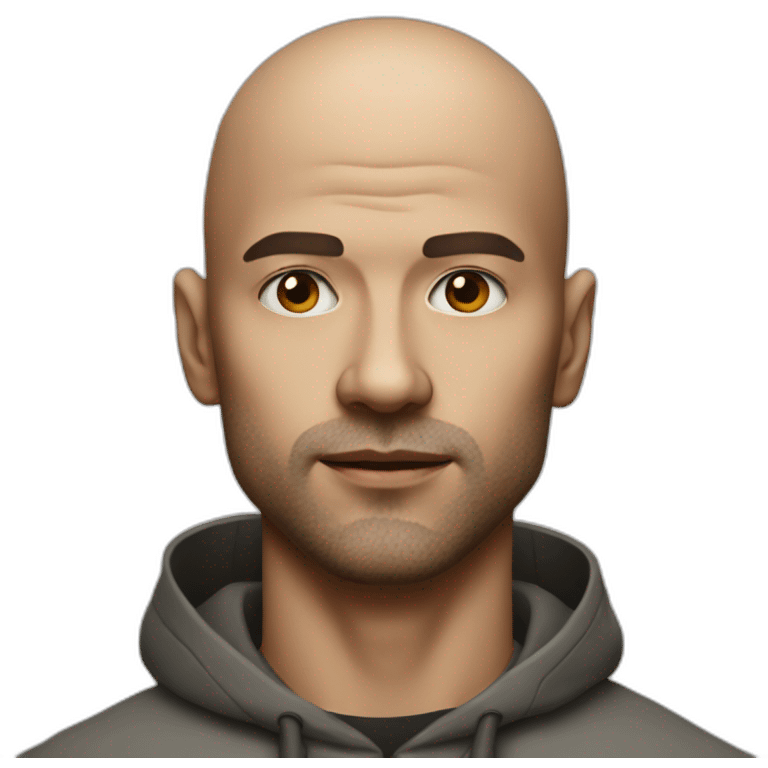 Badass hyper realistic man face emoji