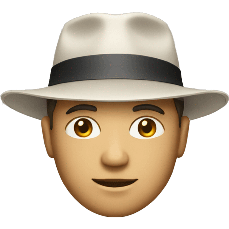 a white man wearing hat emoji