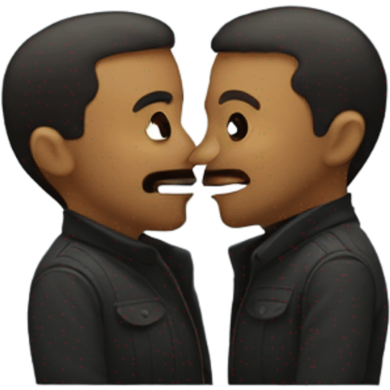 Two men kissing  emoji