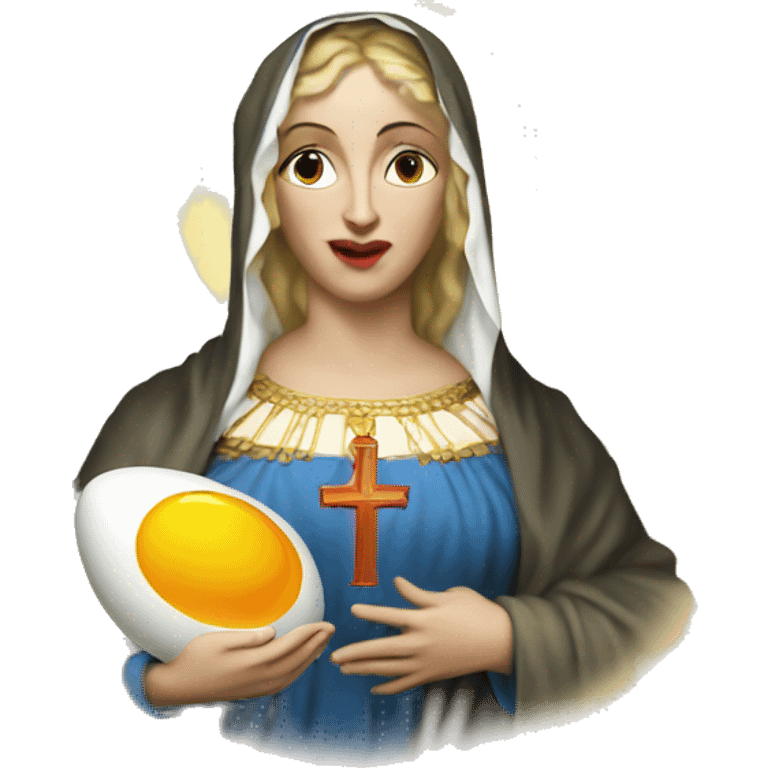 madonna with an egg emoji