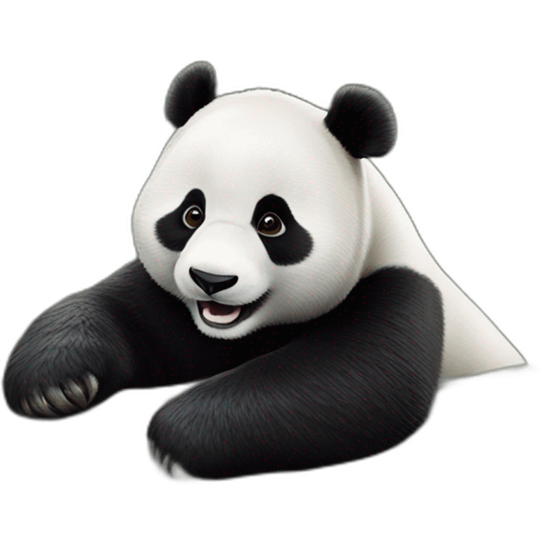 Panda roux sur une loutre emoji