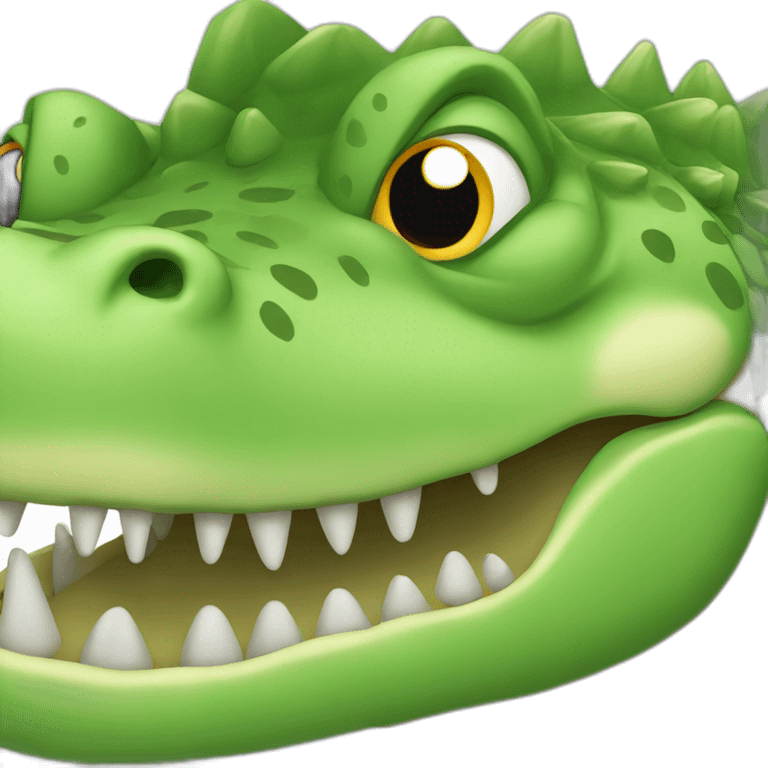 crocodile working emoji