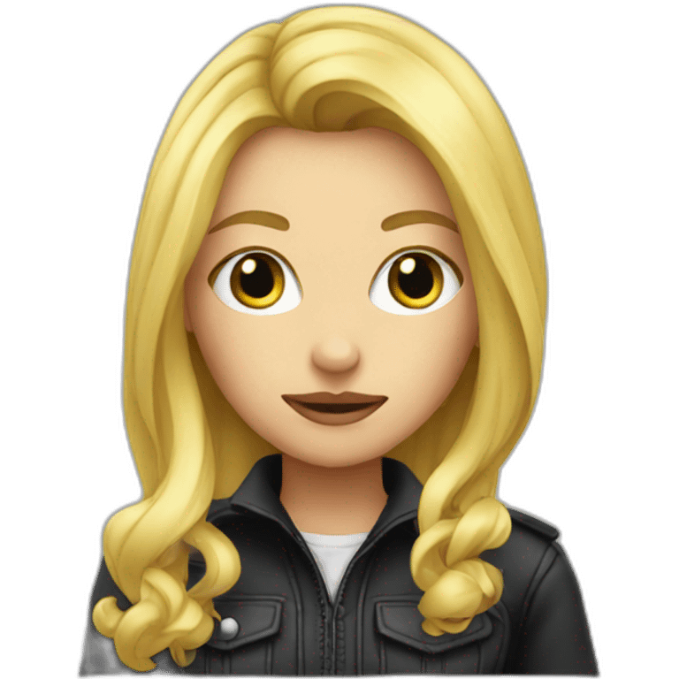 Blonde girl, criminal emoji