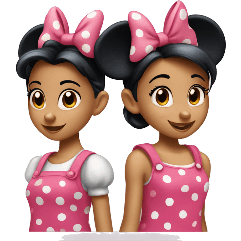 three minnie mouse girls  emoji