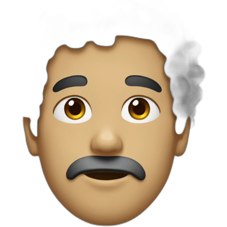 sick guy with black curly hair emoji