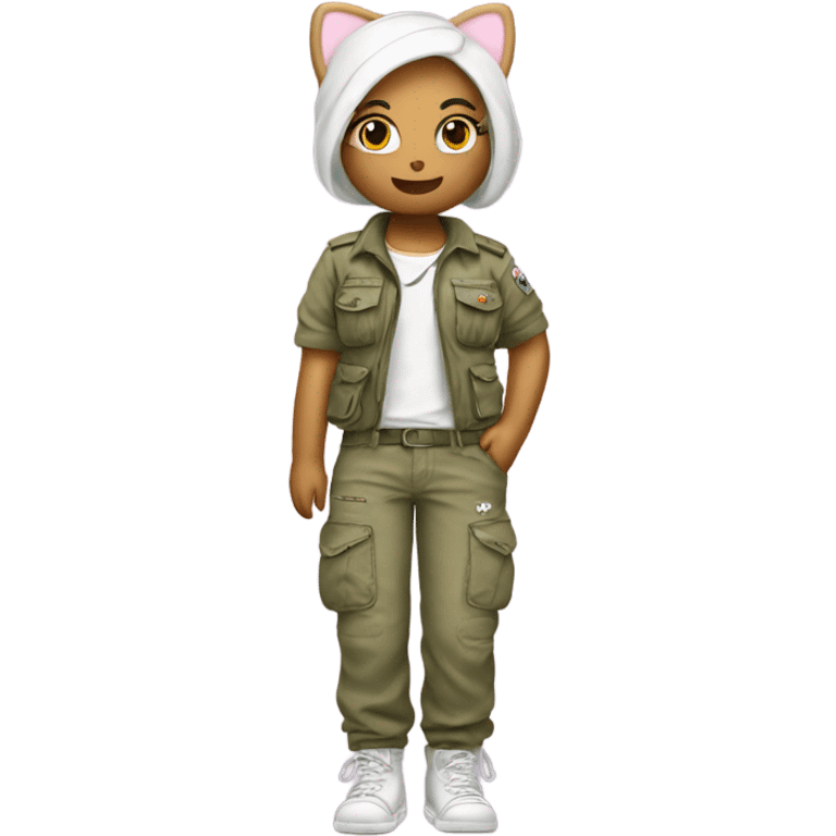 Hello kitty wearing cargo pants emoji