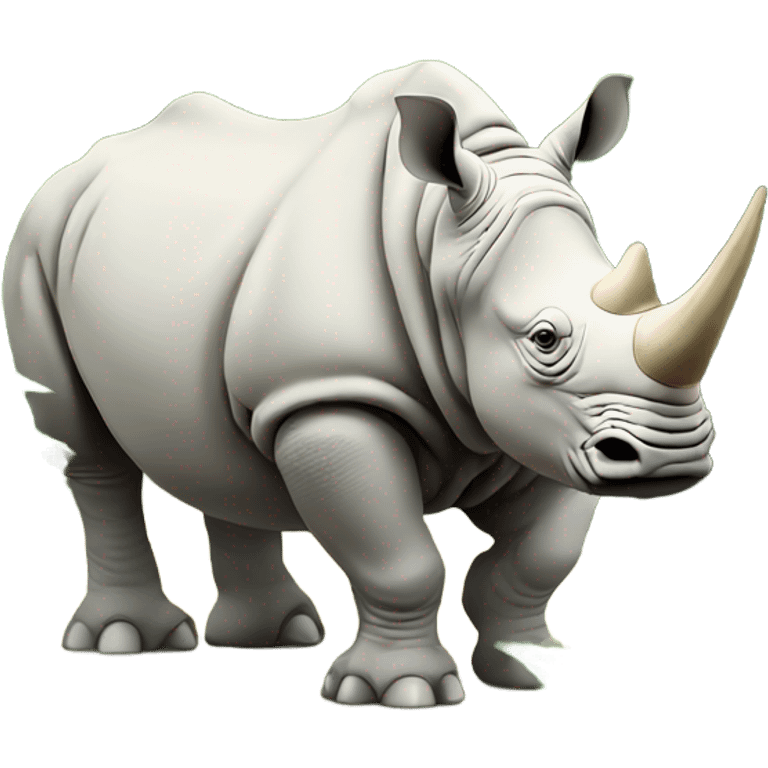 White rhino standing in a garden of hemp plants emoji