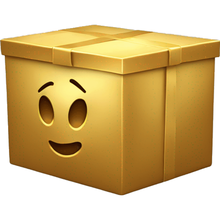 crushed to the ground gold box gift emoji