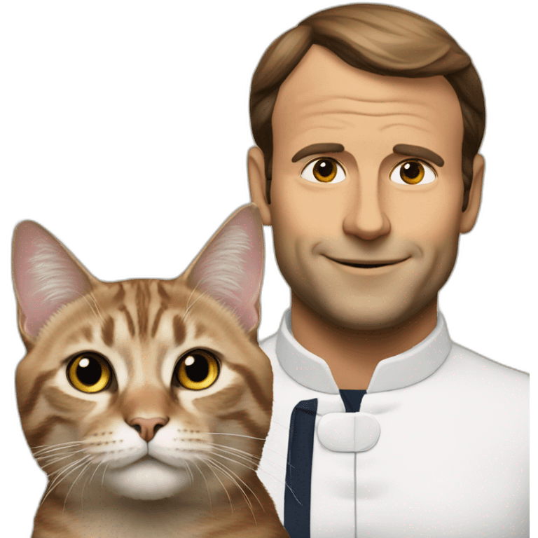 Cat with macron emoji