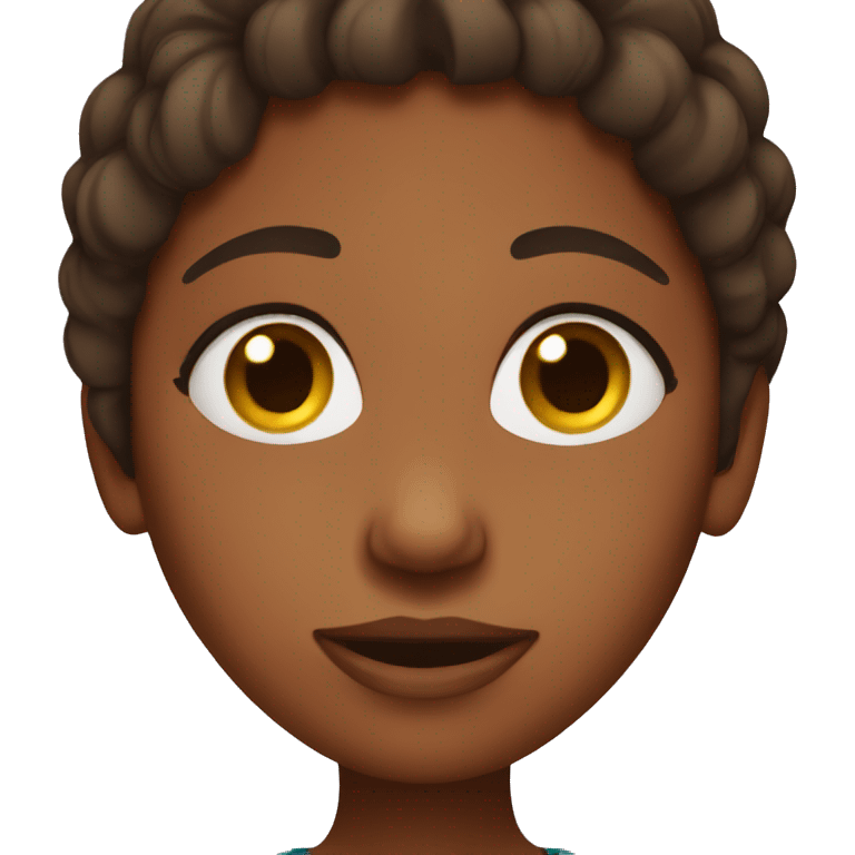 Brown skin girl with hands on face emoji