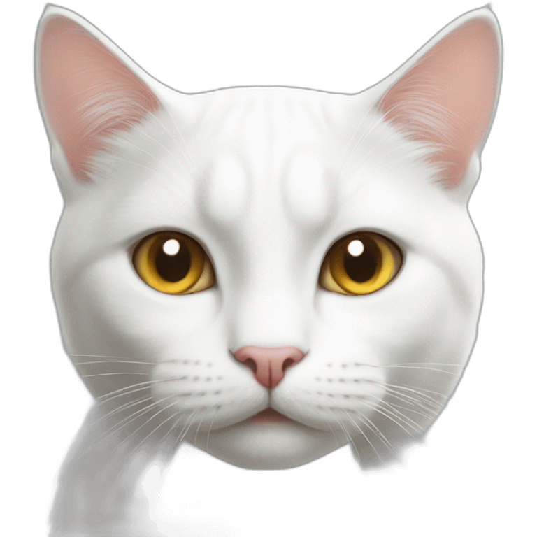 white cat poggers emoji