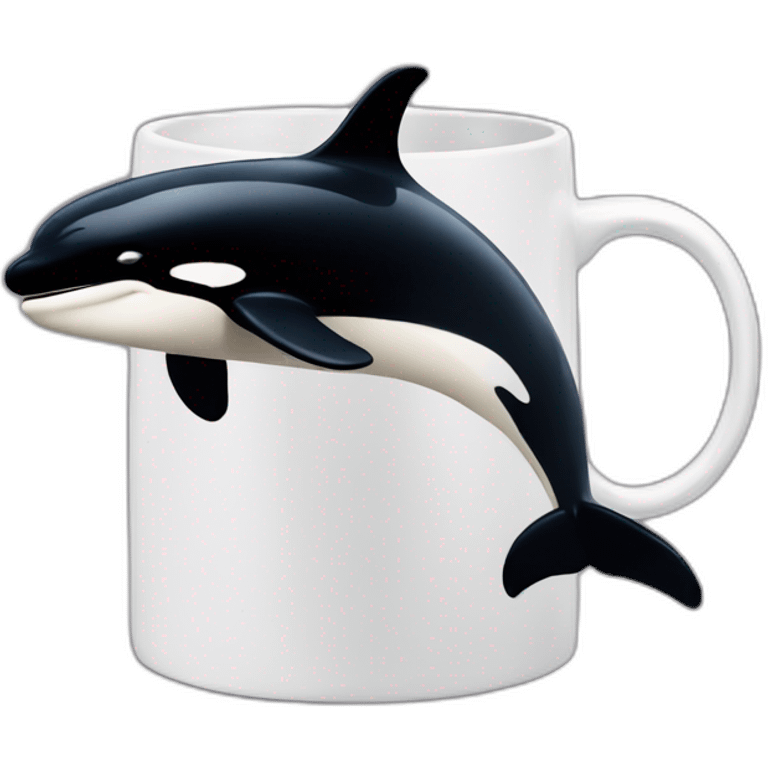 killer whale leaping out of mug emoji