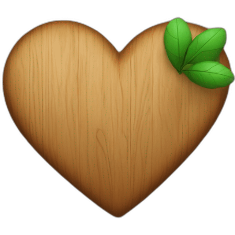 Pala corazón con cabo de madera emoji