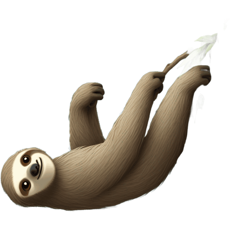 A sloth climbing a mountain  emoji