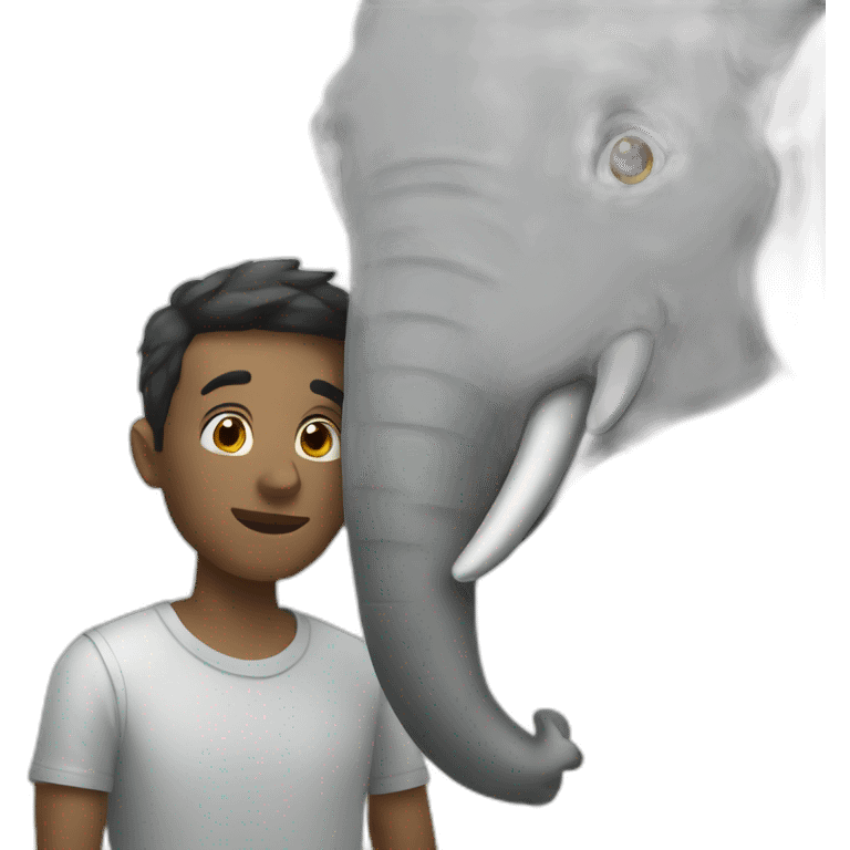 Guy with pet elephant emoji