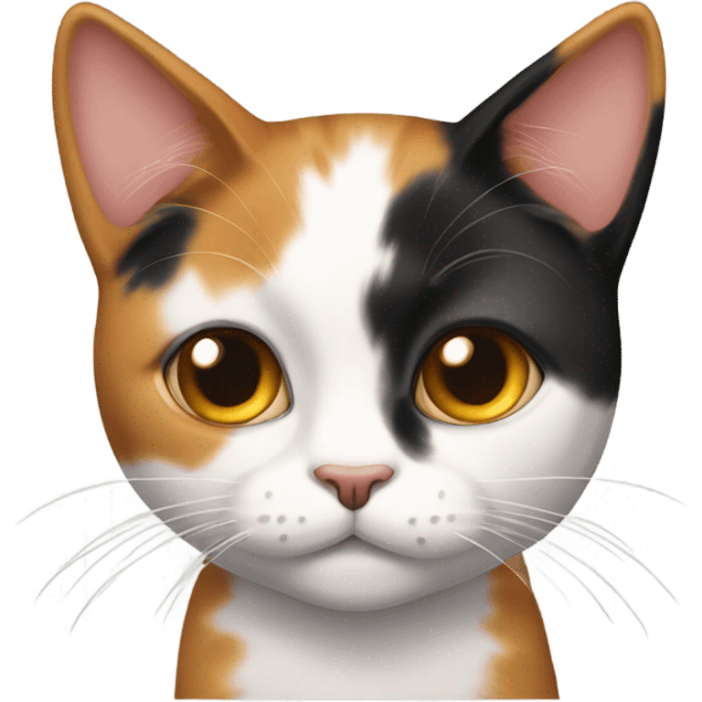 calico cat with one eye emoji