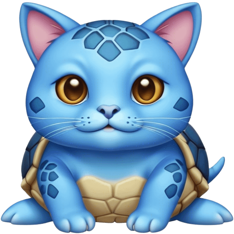 Blue turtle cat emoji