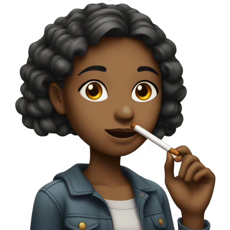 girl with a cigarrette  emoji