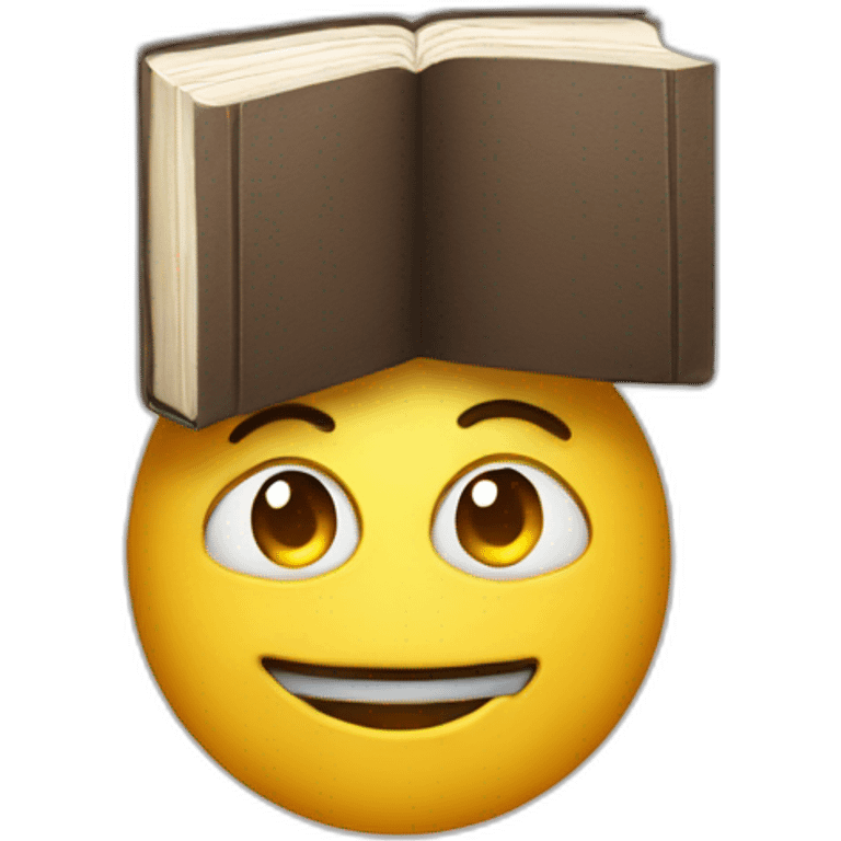 A man with a book on his head emoji