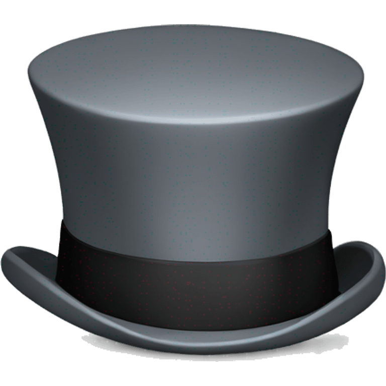 Gray top hat emoji