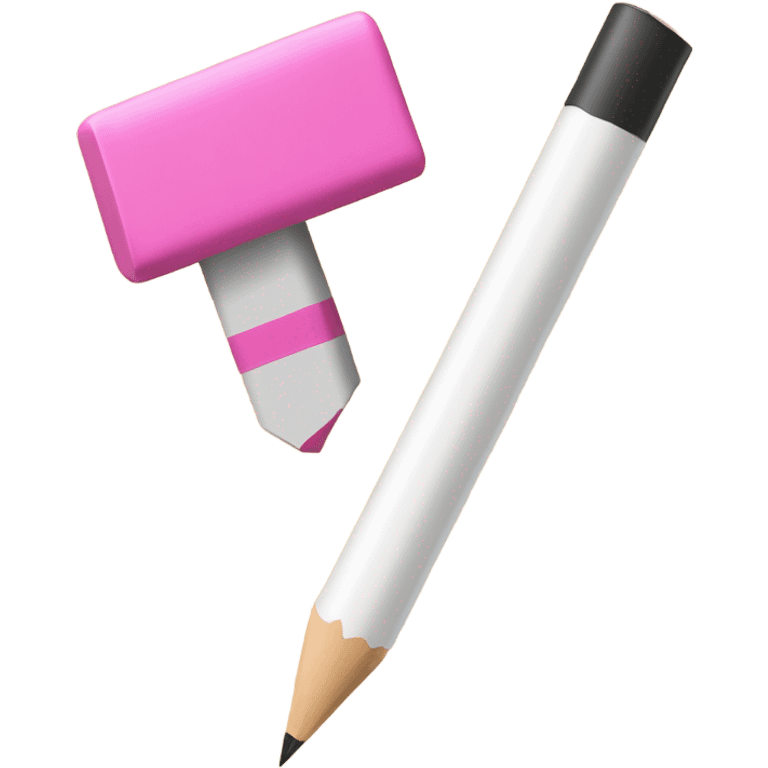 Create an emoji of a pencil and an eraser side by side emoji