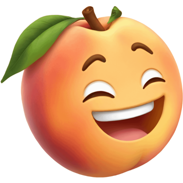 happy peach emoji