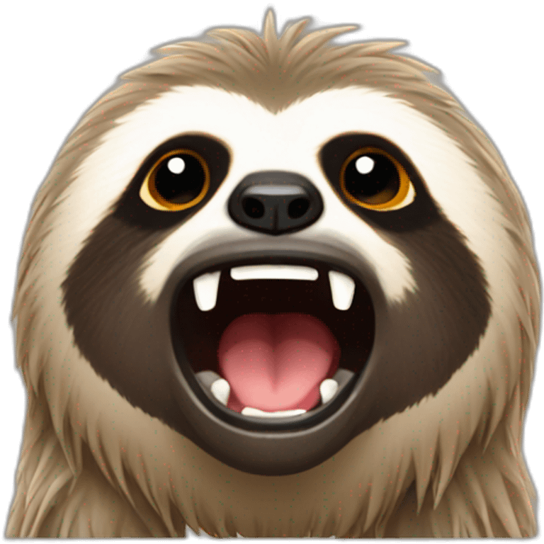 Drought sloth is screaming emoji